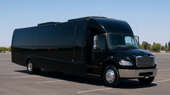 Exterior of Charter Bus Company Elkhart's 18 Passenger Minibus in Elkhart