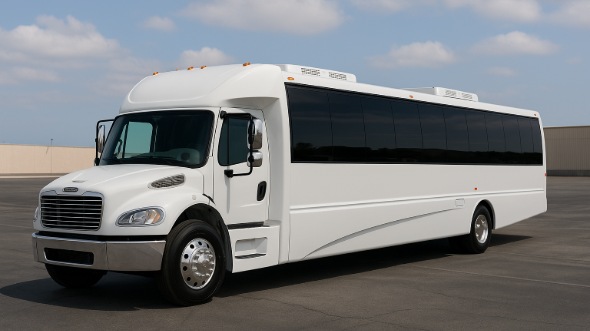Exterior of Charter Bus Company Elkhart's 20 Passenger Mini bus in Elkhart