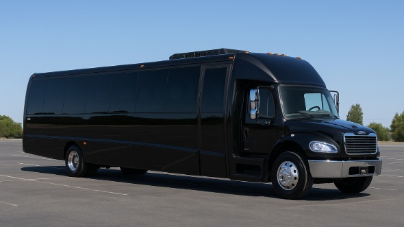 Exterior of Charter Bus Company Elkhart's 25 Passenger Mini bus in Elkhart