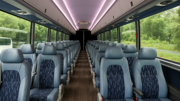 Interior of Charter Bus Company Elkhart's 28 Passenger Mini bus in Elkhart