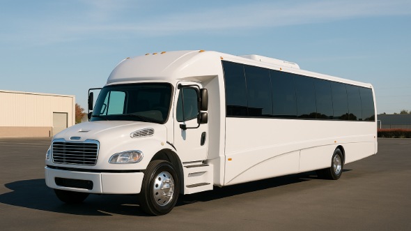 Exterior of Charter Bus Company Elkhart's 35 Passenger Minibus in Elkhart