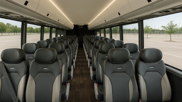 Interior of Charter Bus Company Elkhart's 35 Passenger Minibus in Elkhart