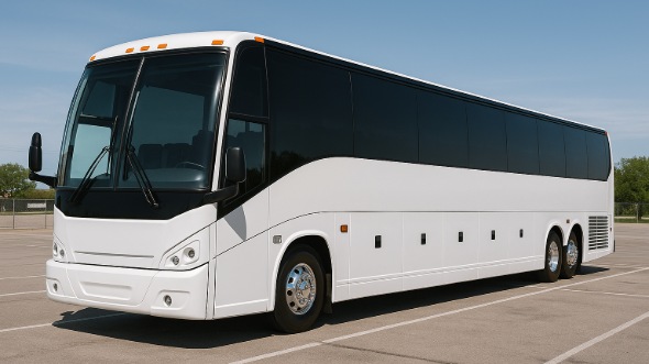 Exterior of Charter Bus Company Elkhart's 56 Passenger Charter Bus in Elkhart