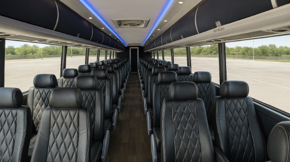 elkhart 50 passenger charter bus inside