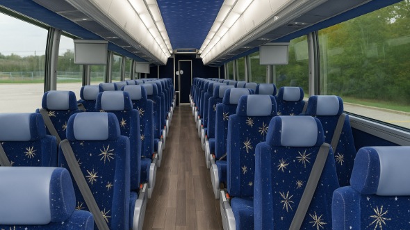 elkhart 54 passenger charter bus inside