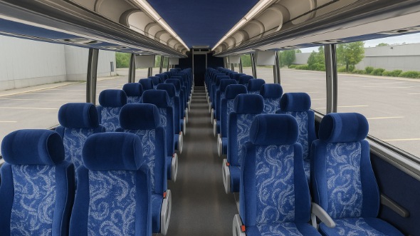 elkhart 56 passenger charter bus inside