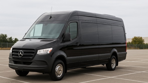 Exterior of Charter Bus Company Elkhart's Sprinter Limo in Elkhart